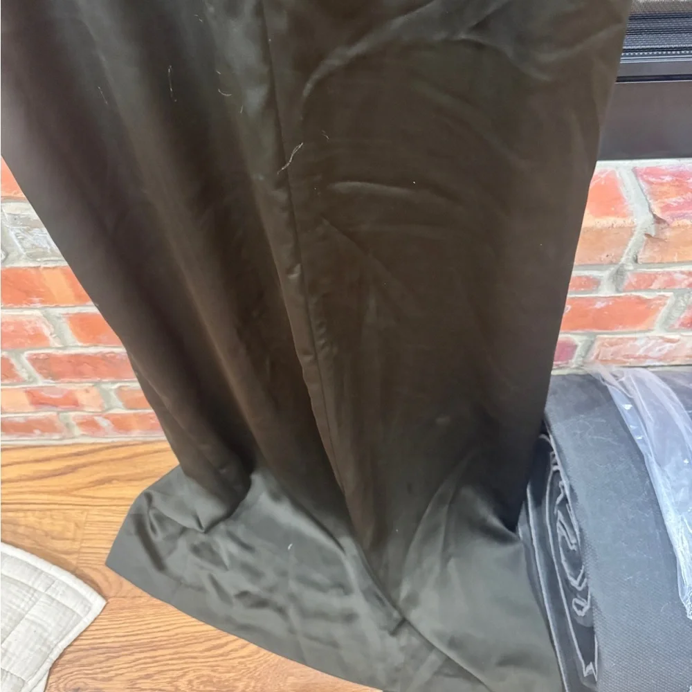 Ramy Brook Charmayne Maxi Gown; Olive-Green Evening Gown with Front Slit - Picture 11 of 15